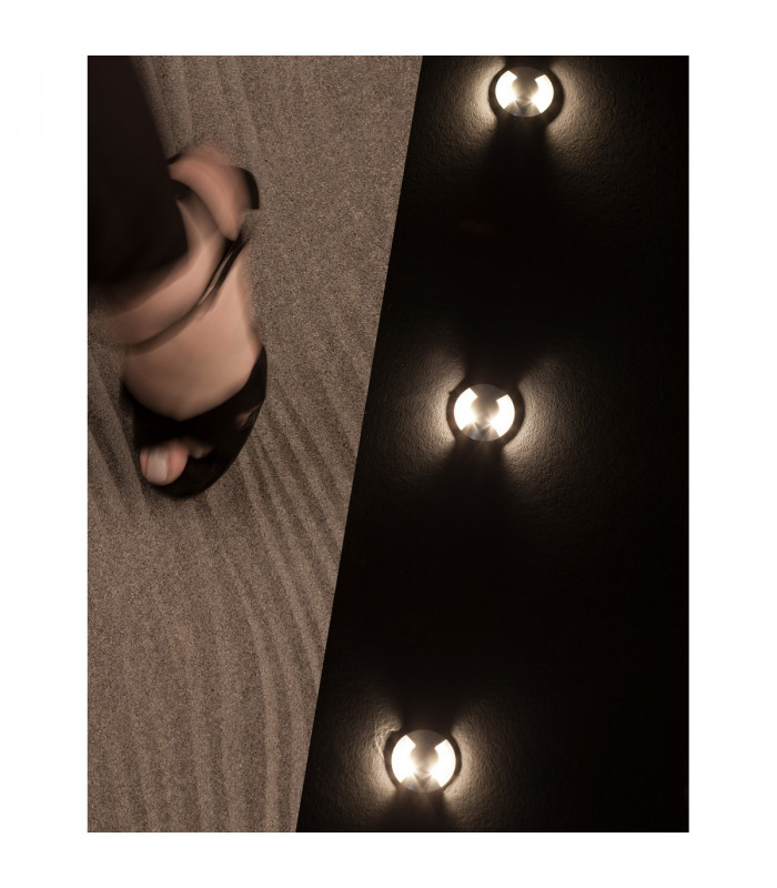 Bang 2 Direction Outdoor Recessed Ground Light Satin Nickel Aluminium LED 1W 60Lm 3000K IP67 Driver Included-3