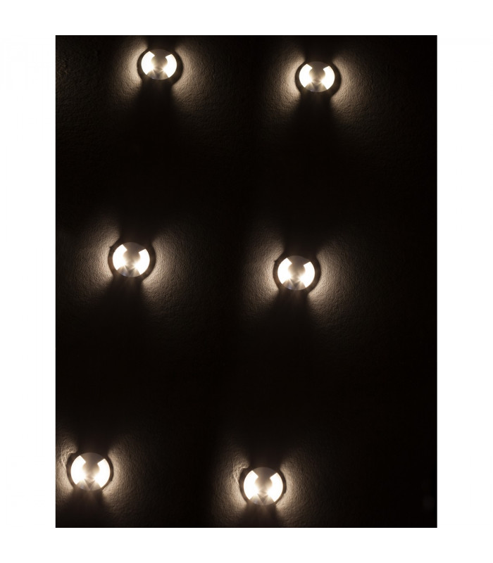 Bang 2 Direction Outdoor Recessed Ground Light Satin Nickel Aluminium LED 1W 60Lm 3000K IP67 Driver Included-7