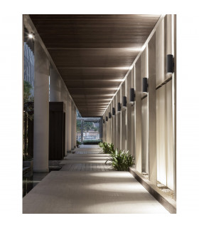 Alp Outdoor Up Down Wall Lamp Sandy Black Aluminium Glass LED Chip 10W 1857Lm 3000K IP65-2