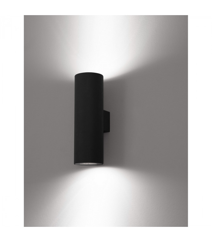 Alp Outdoor Up Down Wall Lamp Sandy Black Aluminium Glass LED Chip 10W 1857Lm 3000K IP65-3