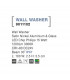 Wall Washer Outdoor Display Light Satin Nickel Aluminium Glass LED Chip Philips 15W 746Lm 3000K IP67-4