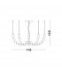 Perla Integrated LED Pendant Ceiling Light Gold Metal Opal Glass LED 130W 11376Lm 3000K + Remote Control-4