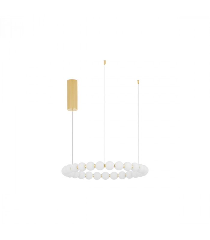 Perla Integrated LED Pendant Ceiling Light Gold Metal Opal Glass LED 54W 4731Lm 3000K-1