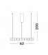 Perla Integrated LED Pendant Ceiling Light Gold Metal Opal Glass LED 54W 4731Lm 3000K-2