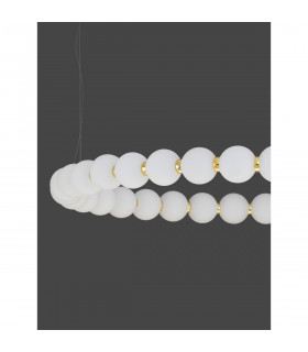 Perla Integrated LED Pendant Ceiling Light Gold Metal Opal Glass LED 72W 6492Lm 3000K-2