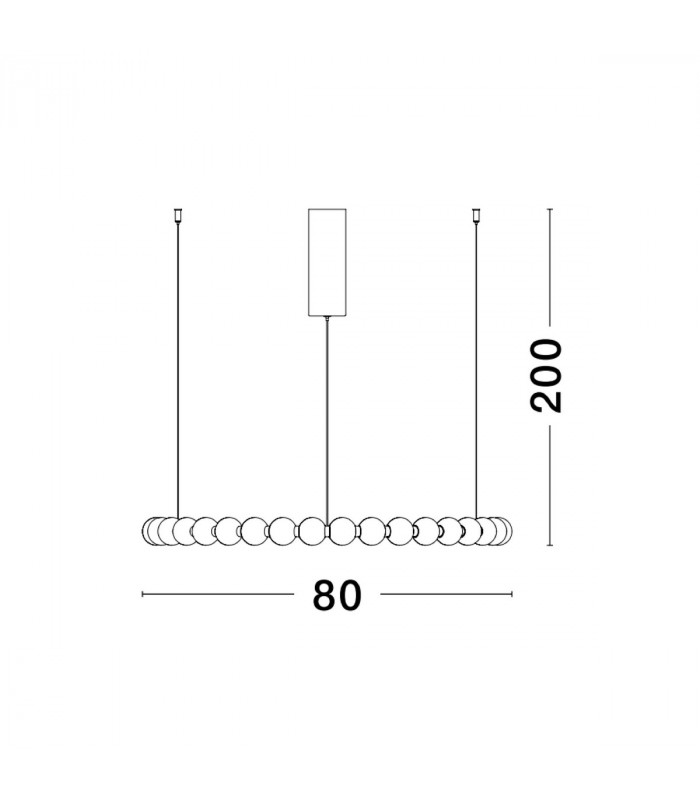 Perla Integrated LED Pendant Ceiling Light Gold Metal Opal Glass LED 72W 6492Lm 3000K-3