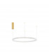 Perla Integrated LED Pendant Ceiling Light Gold Metal Opal Glass LED 96W 8075Lm 3000K + Remote Control-1