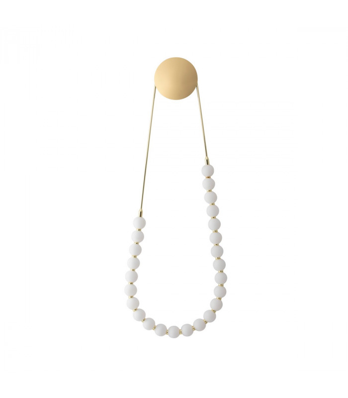Perla Integrated LED Pendant Ceiling Light Gold Metal Opal Glass LED 50W 4734Lm 3000K-1