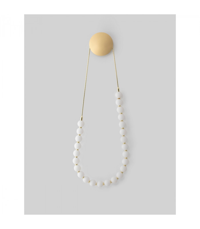 Perla Integrated LED Pendant Ceiling Light Gold Metal Opal Glass LED 50W 4734Lm 3000K-3