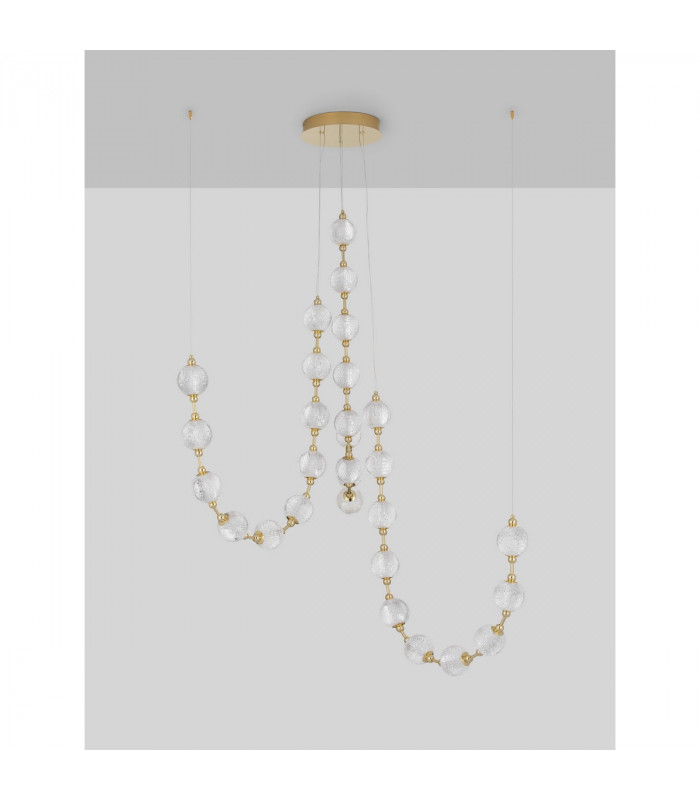 Brillante Integrated LED Pendant Ceiling Light Gold Aluminium LED 133W 8530Lm 3200K + Remote Control-3