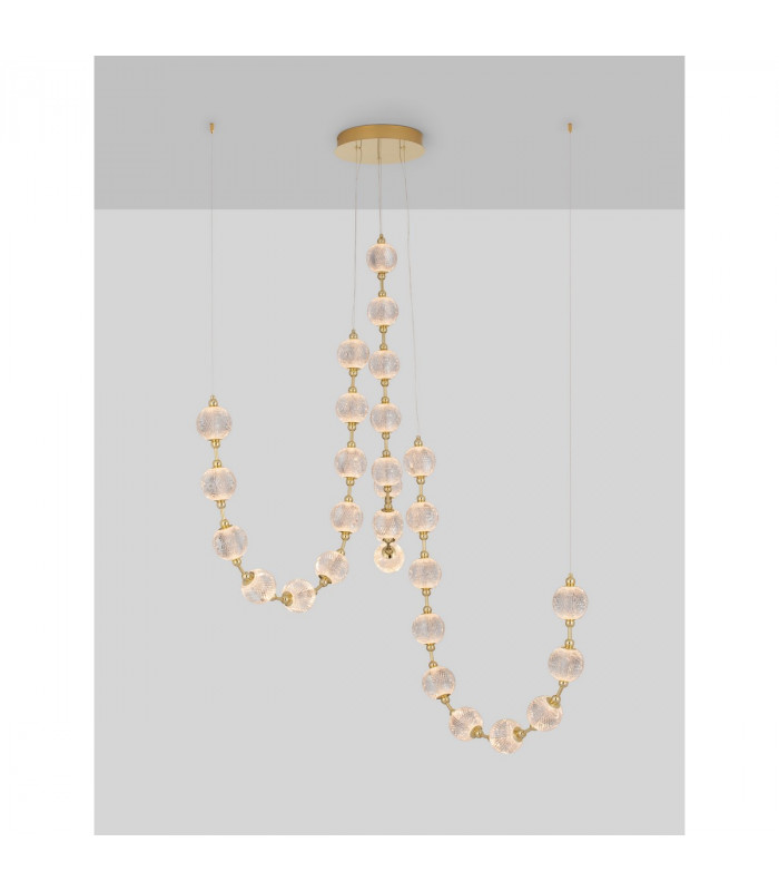 Brillante Integrated LED Pendant Ceiling Light Gold Aluminium LED 133W 8530Lm 3200K + Remote Control-4
