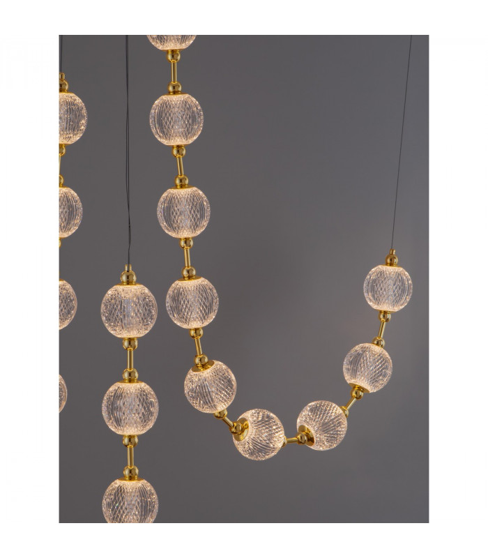 Brillante Integrated LED Pendant Ceiling Light Gold Aluminium LED 133W 8530Lm 3200K + Remote Control-7