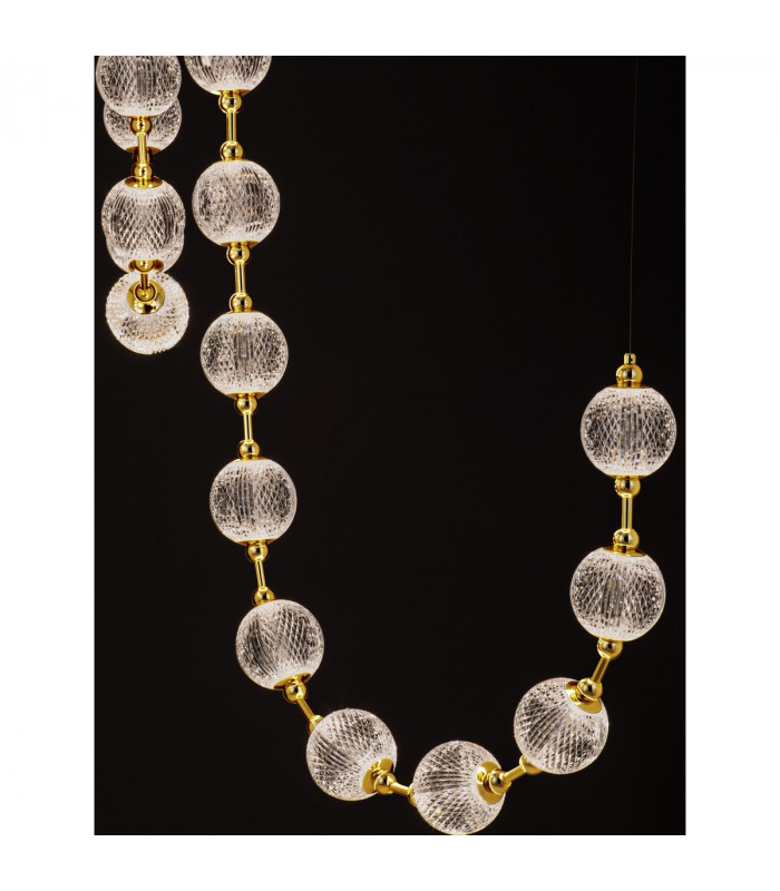 Brillante Integrated LED Pendant Ceiling Light Gold Aluminium LED 133W 8530Lm 3200K + Remote Control-8