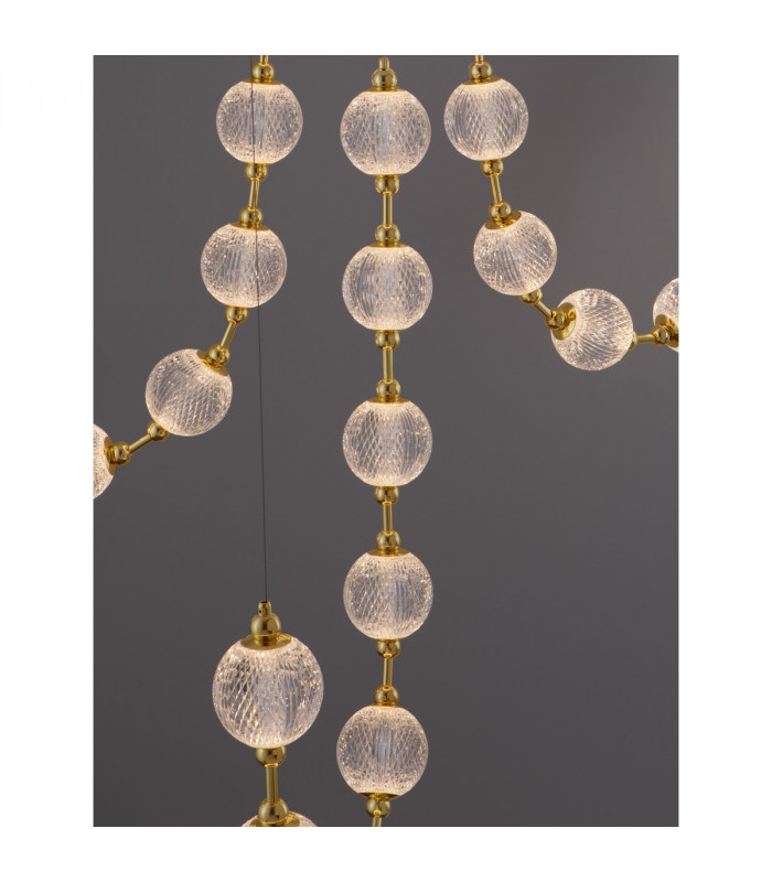 Brillante Integrated LED Pendant Ceiling Light Gold Aluminium LED 133W 8530Lm 3200K + Remote Control-9