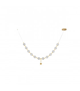 Brillante Integrated LED Pendant Ceiling Light Gold Aluminium LED 50.4W 3229 Lm 3200K + Remote Control-1