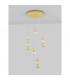 Brille Cluster Pendant Ceiling Light Gold Aluminium LED 28W 230V 1811 Lm 3200K-3