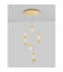 Brille Cluster Pendant Ceiling Light Gold Aluminium LED 28W 230V 1811 Lm 3200K-4