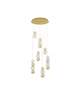 Brille Integrated LED Pendant Ceiling Light Gold Aluminium LED 42W 230V 3289Lm 3200K-1