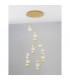 Brille Integrated LED Pendant Ceiling Light Gold Aluminium LED 42W 230V 3289Lm 3200K-3