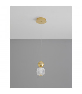 Brille Integrated LED Pendant Ceiling Light Gold Aluminium LED 4W 230V 344.5Lm 3200K-2