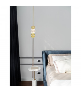 Brille Integrated LED Pendant Ceiling Light Gold Aluminium LED 6W 230V 322Lm 3200K-2