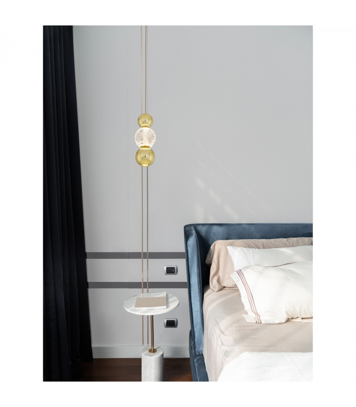 Brille Integrated LED Pendant Ceiling Light Gold Aluminium LED 6W 230V 322Lm 3200K-2