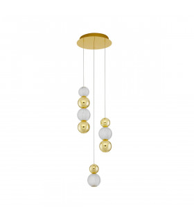 Brille Integrated LED Pendant Ceiling Light Gold Aluminium LED 18W 230V 852Lm 3200K-1