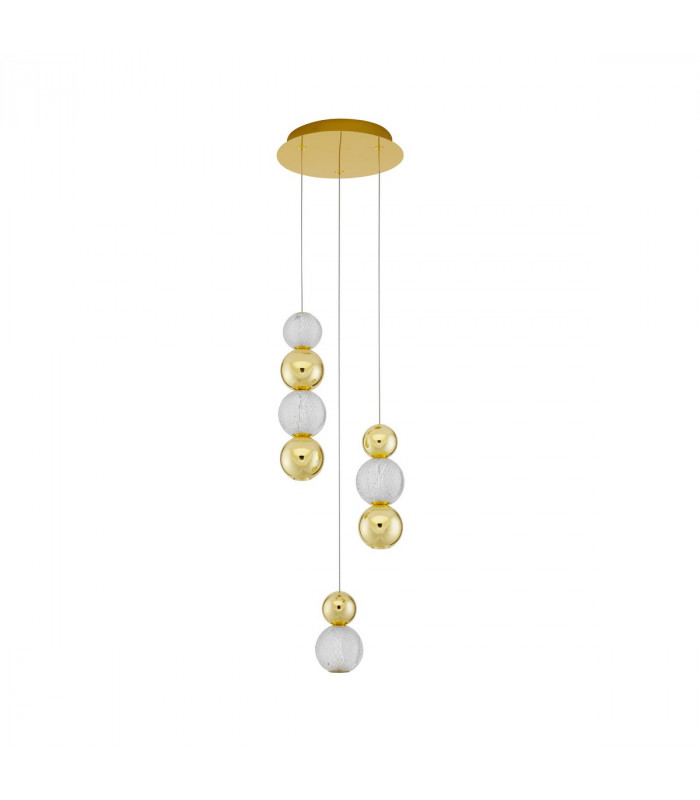 Brille Integrated LED Pendant Ceiling Light Gold Aluminium LED 18W 230V 852Lm 3200K-1