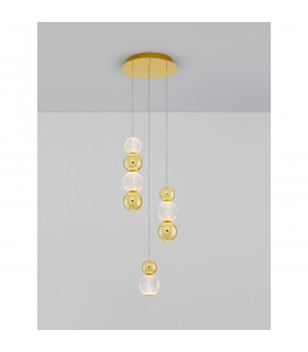Brille Integrated LED Pendant Ceiling Light Gold Aluminium LED 18W 230V 852Lm 3200K-2