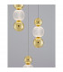 Brille Integrated LED Pendant Ceiling Light Gold Aluminium LED 18W 230V 852Lm 3200K-4