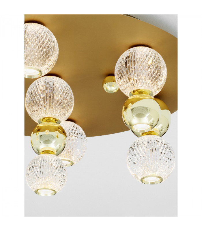 Brille Shade Cluster Ceiling Light Gold Aluminium LED 32W 230V 2349Lm 3200K-5