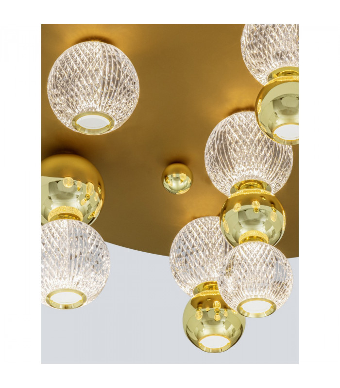 Brille Shade Cluster Ceiling Light Gold Aluminium LED 32W 230V 2349Lm 3200K-6