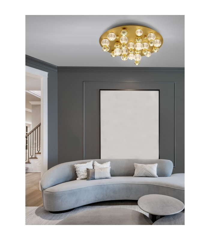 Brille Shade Cluster Ceiling Light Gold Aluminium LED 86W 230V 5171Lm 3200K-2