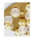 Brille Shade Cluster Ceiling Light Gold Aluminium LED 86W 230V 5171Lm 3200K-6