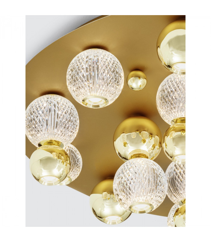 Brille Shade Cluster Ceiling Light Gold Aluminium LED 86W 230V 5171Lm 3200K-6