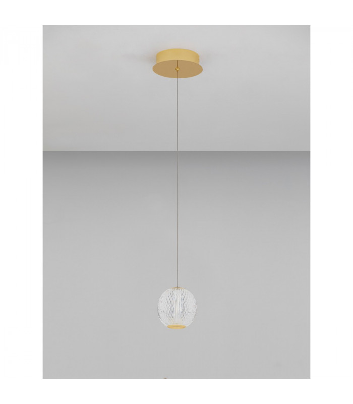 Brillante Integrated LED Pendant Ceiling Light Gold Aluminium LED 4.2W 230V 246Lm 3200K-3