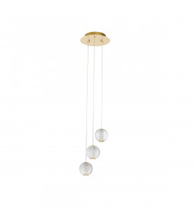 Brillante Integrated LED Pendant Ceiling Light Gold Aluminium LED 15W 664Lm 3200K-1