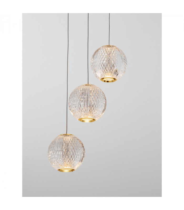 Brillante Integrated LED Pendant Ceiling Light Gold Aluminium LED 15W 664Lm 3200K-5