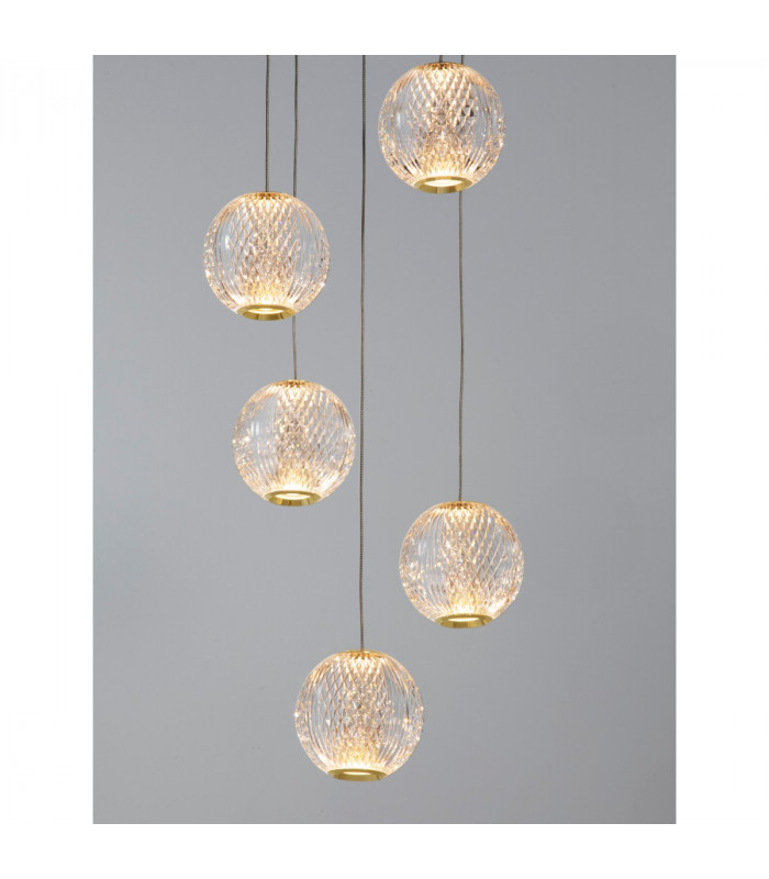 Brillante Integrated LED Pendant Ceiling Light Gold Aluminium LED 21W 1200Lm 3200K-5
