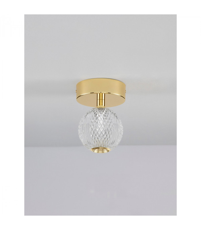 Brillante Integrated LED Semi Flush Light Gold Aluminium LED 4W 246Lm 3200K-3