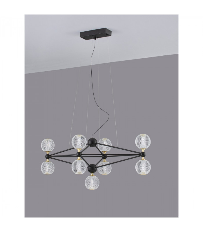 Belinda Integrated LED Pendant Ceiling Light Black Aluminium LED 41W 230V 2238.28Lm 3200K-2
