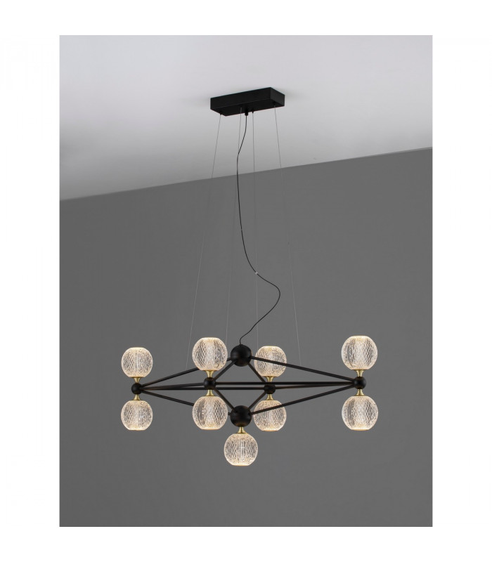 Belinda Integrated LED Pendant Ceiling Light Black Aluminium LED 41W 230V 2238.28Lm 3200K-3