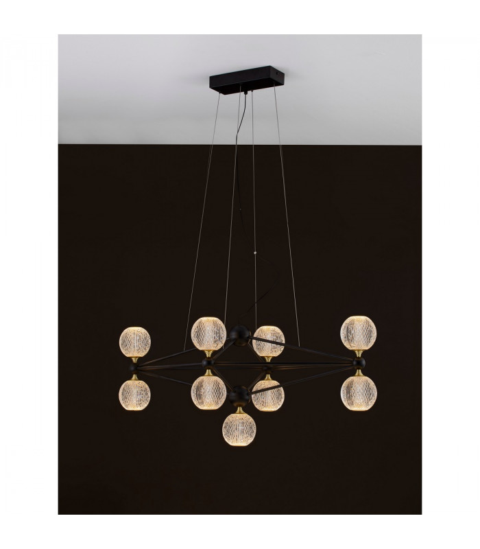 Belinda Integrated LED Pendant Ceiling Light Black Aluminium LED 41W 230V 2238.28Lm 3200K-5