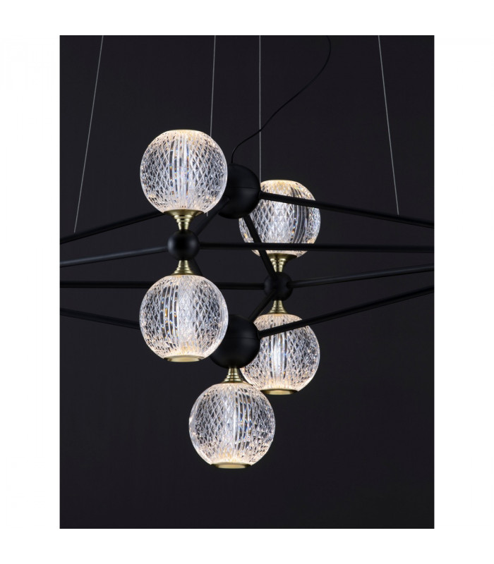 Belinda Integrated LED Pendant Ceiling Light Black Aluminium LED 41W 230V 2238.28Lm 3200K-8
