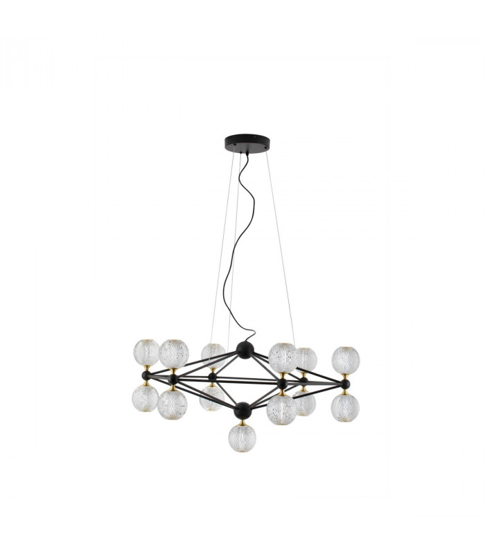 Belinda Integrated LED Pendant Ceiling Light Black Aluminium LED 52W 230V 2983.57Lm 3200K-1