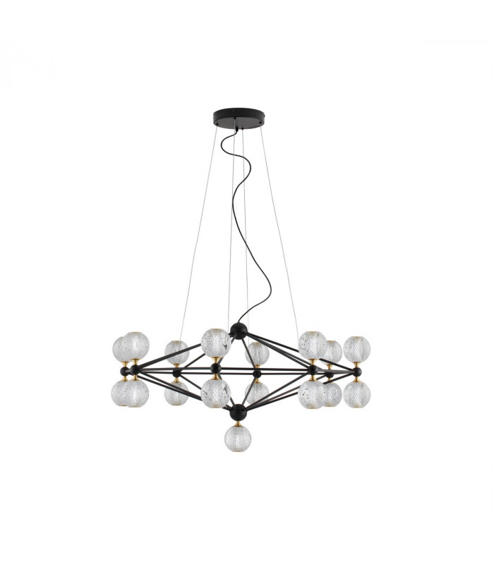 Belinda Integrated LED Pendant Ceiling Light Black Aluminium LED 78W 230V 4491 Lm 3200K-1