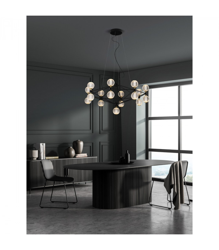 Belinda Integrated LED Pendant Ceiling Light Black Aluminium LED 78W 230V 4491 Lm 3200K-2