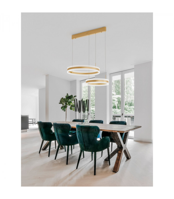 Agos Integrated LED Pendant Ceiling Light Gold Aluminium LED 124W 5421Lm 3000K-2