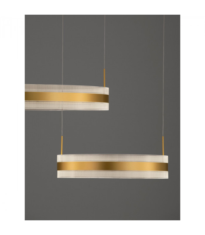 Agos Integrated LED Pendant Ceiling Light Gold Aluminium LED 124W 5421Lm 3000K-3