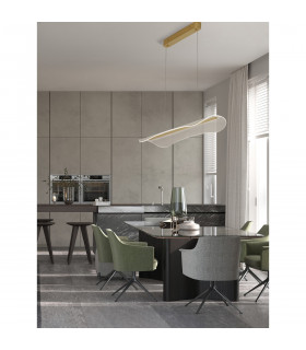 Agos Integrated LED Pendant Ceiling Light Gold Aluminium LED 33W 2561Lm 3000K-2